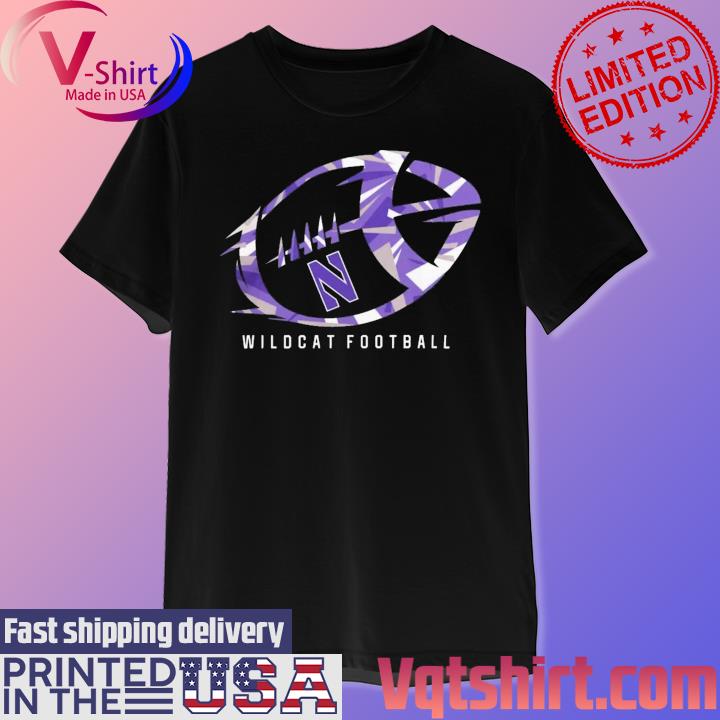 Official Northwestern Wildcats Abstract Football T-Shirt