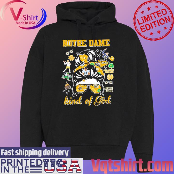 Official Notre Dame Fighting Irish Kind Of Girl Black Hoodie