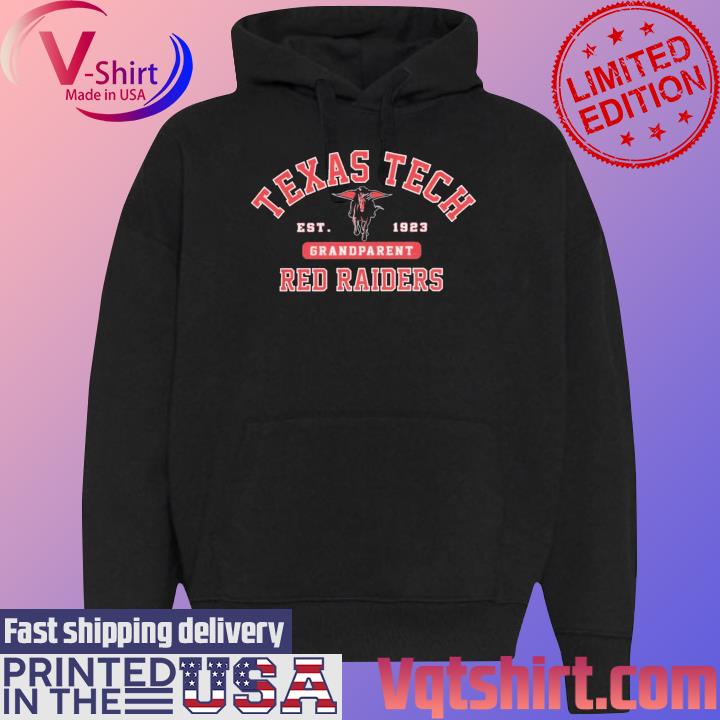 Official Texas Tech University Red Raiders Grandparent T-Shirt Black Hoodie