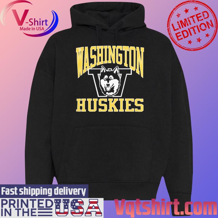 Official Washington Huskies Throwback Redux T-Shirt Black Hoodie