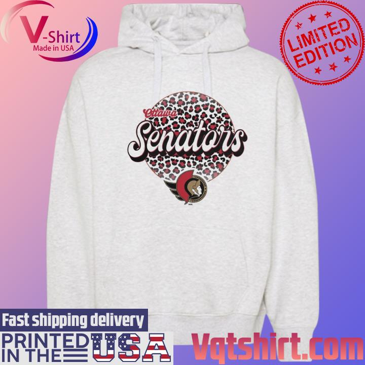 Ottawa Senators Personalized Name & Number Leopard Print Logo Shirt Hoodie