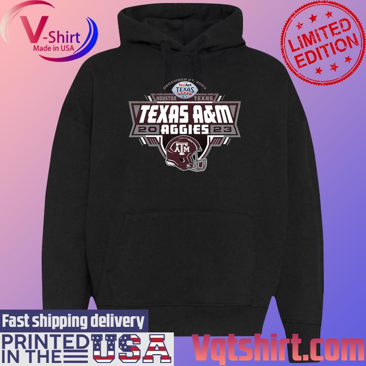 Texas A&m Aggies Maroon 2023 Texas Bowl Bound Shirt Black Hoodie