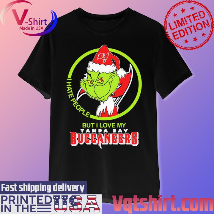 The Grinch I Hate People But I Love My Tampa Bay Buccaneers Christmas Shirt