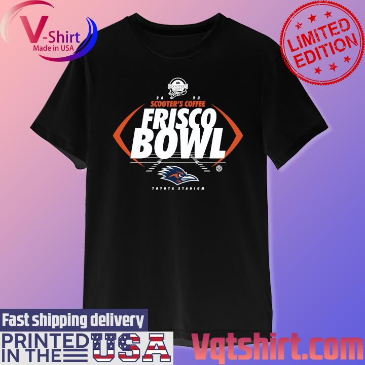 UTSA Roadrunners Champions 2023 Scooter's Coffee Frisco Bowl Toyota Stadium shirt