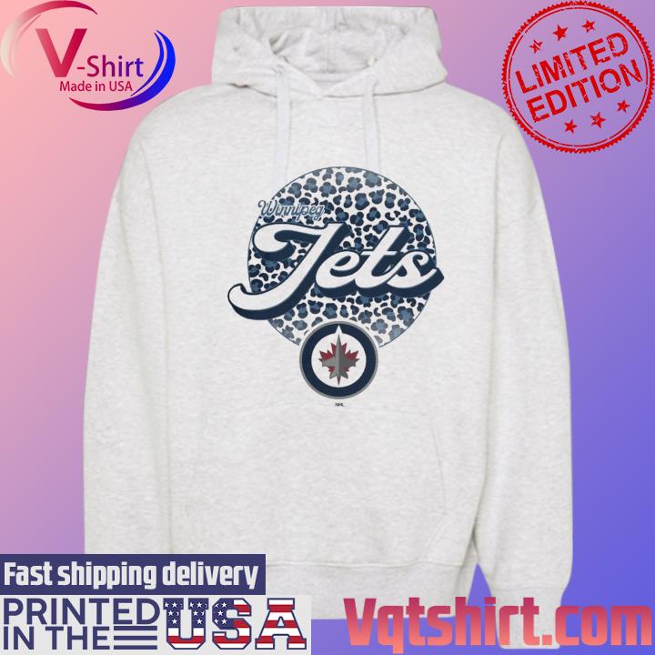 Winnipeg Jets Personalized Name & Number Leopard Print Logo Shirt Hoodie