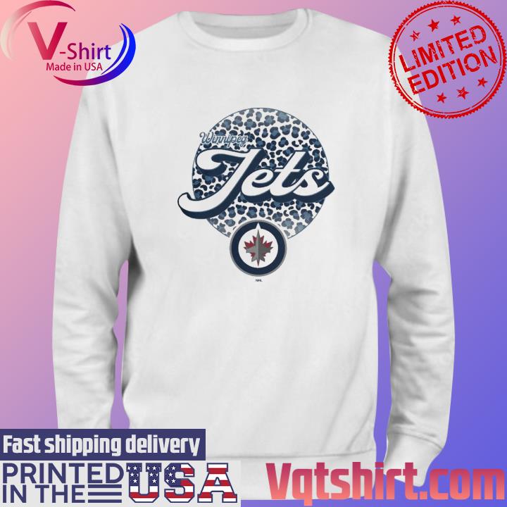 Winnipeg Jets Personalized Name & Number Leopard Print Logo Shirt Sweater