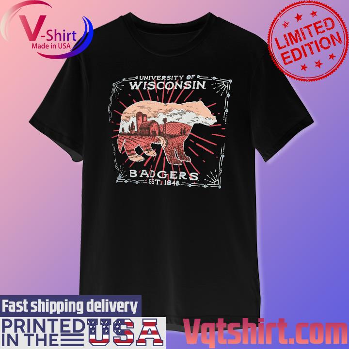 Wisconsin Badgers State Scenery Comfort Colors T-Shirt