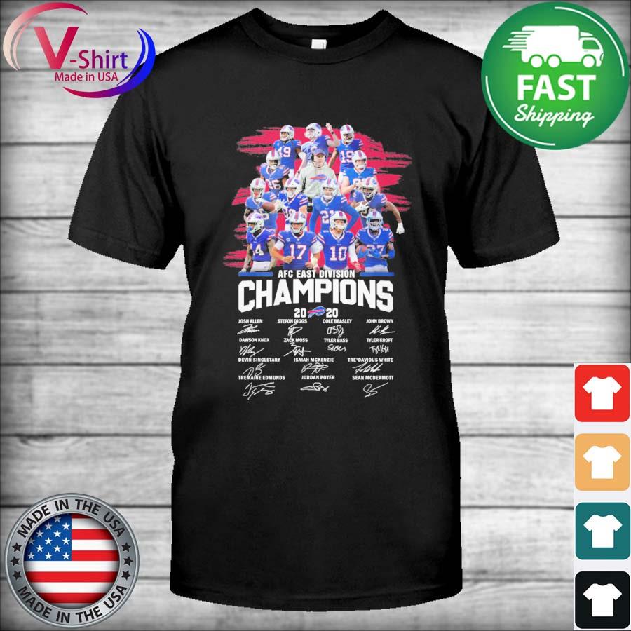 Official Buffalo Bills Afc East Division Champions 2020 signatures shirt,  hoodie, sweater, long sleeve and tank top