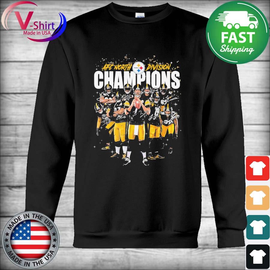 Afc North Division Champions Signatures Pittsburgh Steelers Team Football  Shirt, hoodie, sweater, long sleeve and tank top