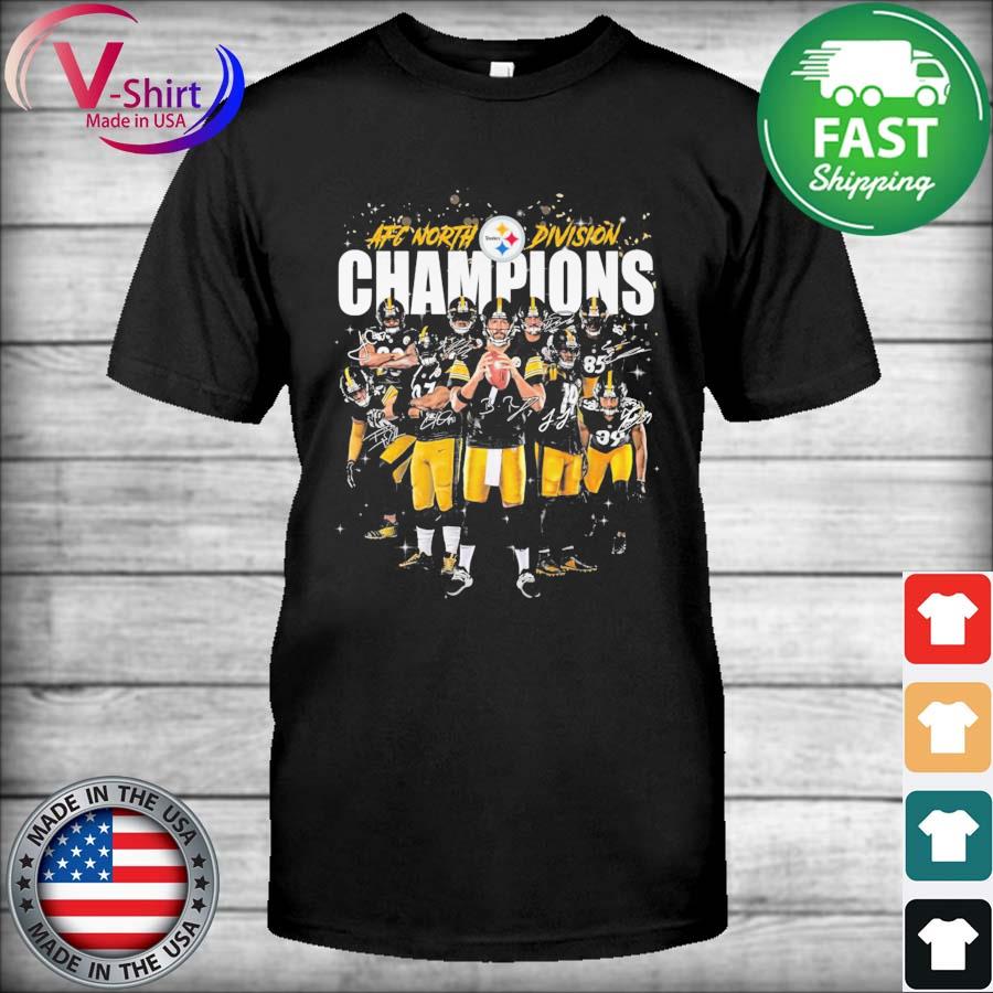 Afc North Division Champions Signatures Pittsburgh Steelers Team Football  Shirt, hoodie, sweater, long sleeve and tank top