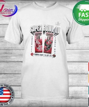 Kansas City Chiefs vs. Tampa Bay Buccaneers Fanatics Branded Super Bowl LV  Matchup Tickets T-Shirt - White