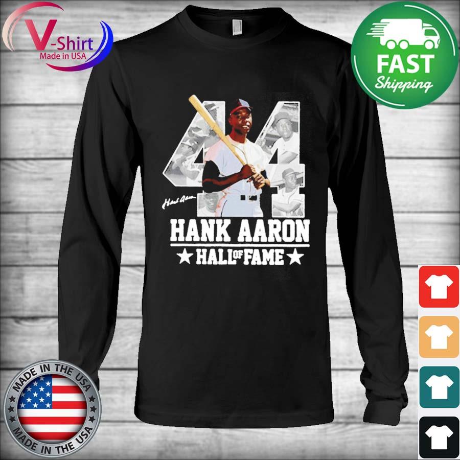 Hank Aaron 44 HOF Milwaukee-Atlanta Baseball Jersey Hammer Aaron