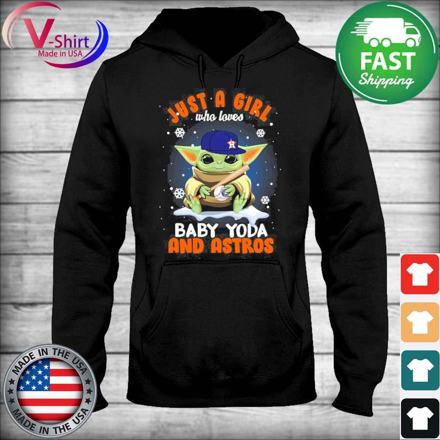 Baby Yoda loves Houston Astros shirt, hoodie, sweater, long sleeve and tank  top
