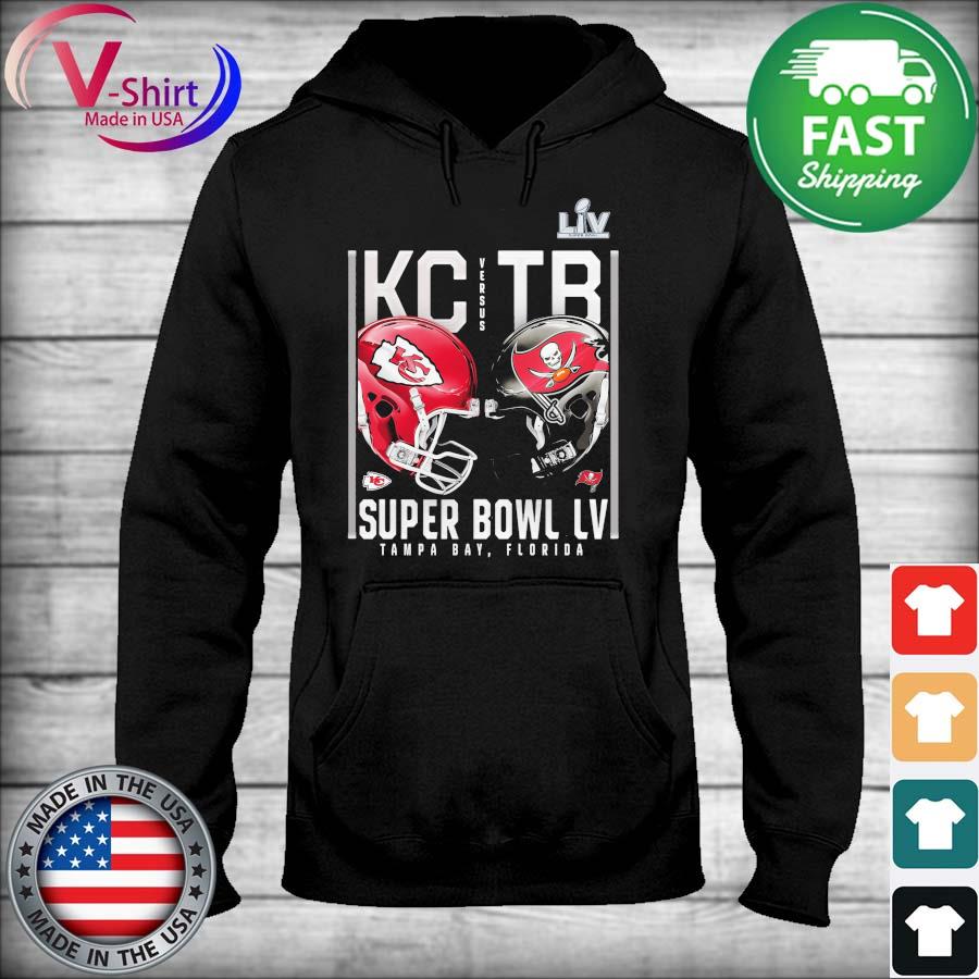 Kansas City Chiefs vs Tampa Bay Buccaneers Fanatics Branded Super Bowl LV  Matchup Play Clock T-Shirt, hoodie, sweater, long sleeve and tank top
