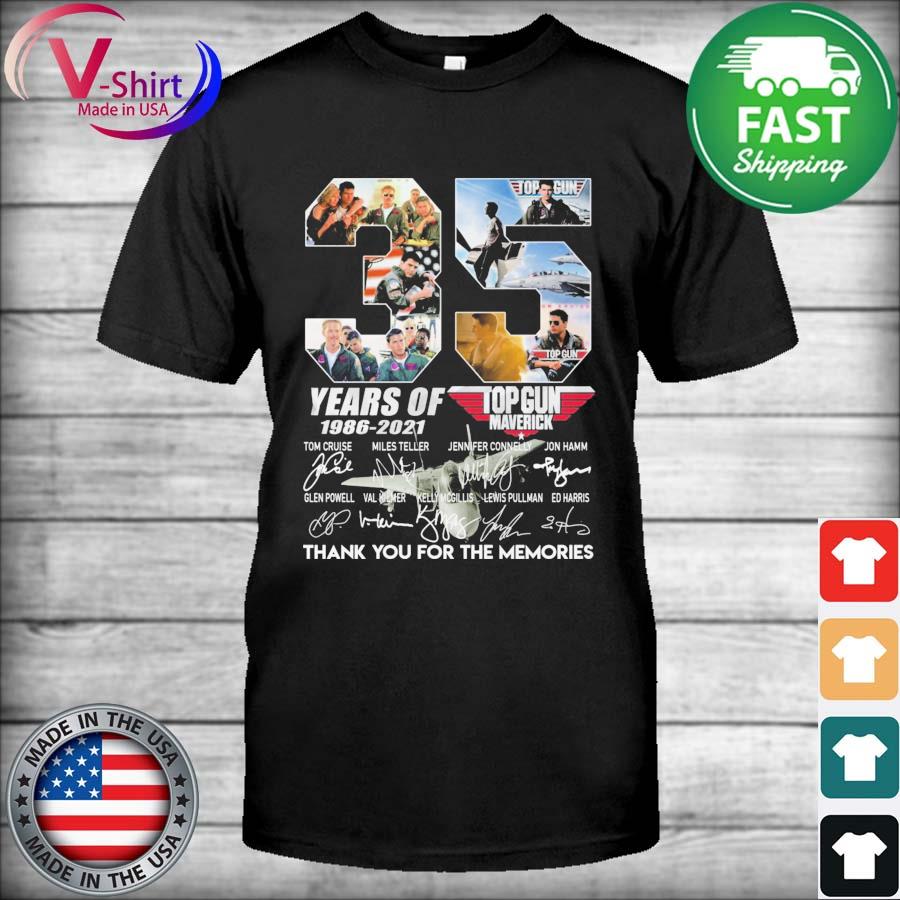 Top Gun Maverick 35 Years Signatures Fan Gift Unisex T Shirt S-5XL