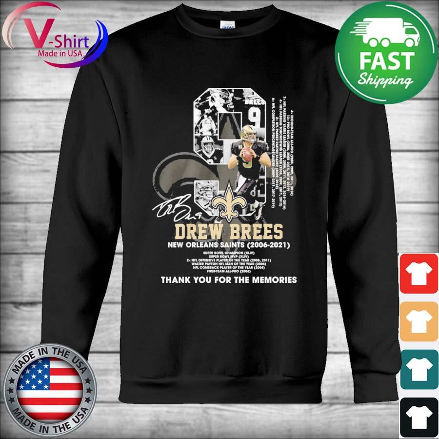 Free Shipping Drew Brees New Orleans Saints Thank You Shirt