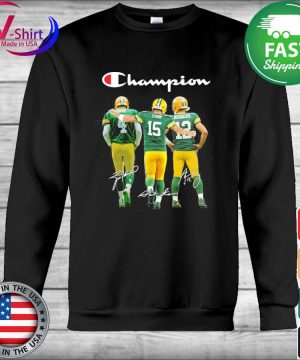 Green Bay Packers Champion Brett Favre Bart Starr And Aaron Rodgers Shirt -  T-shirts Low Price