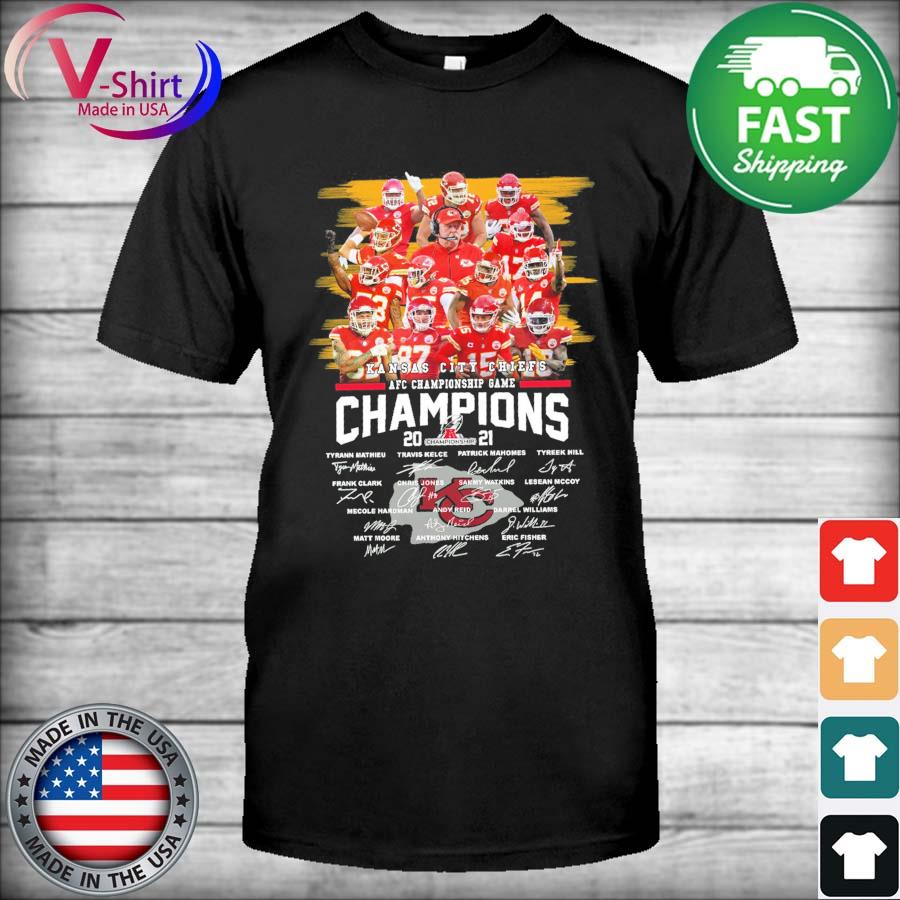 Kansas City Chiefs 2023 AFC Championship Game Champions signatures shirt,  hoodie, sweater, long sleeve and tank top