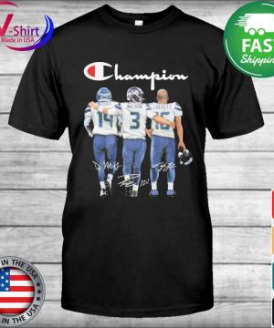 Seattle Seahawks, DK Metcalf #14, Russell Wilson #3, Tyler Lockett #16  T-Shirt