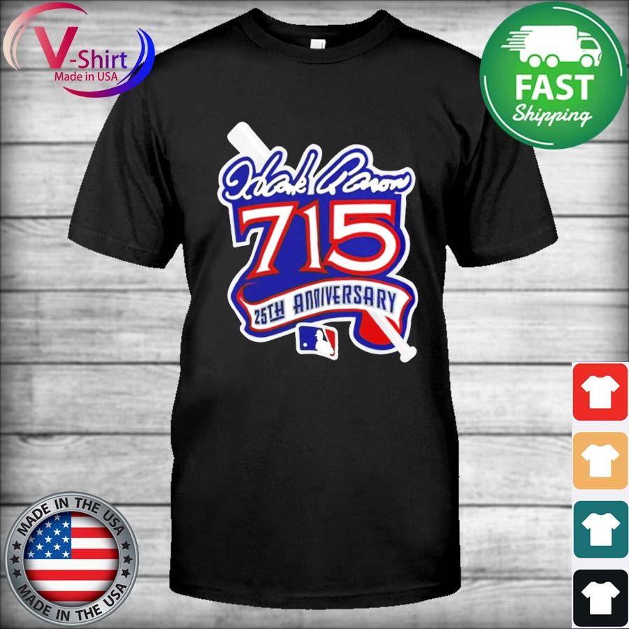 RIP Hank Aaron Vintage 90s MLB Hank Aaron 25th Anniversary Tee Shirt Hoodie  Tank-Top Quotes