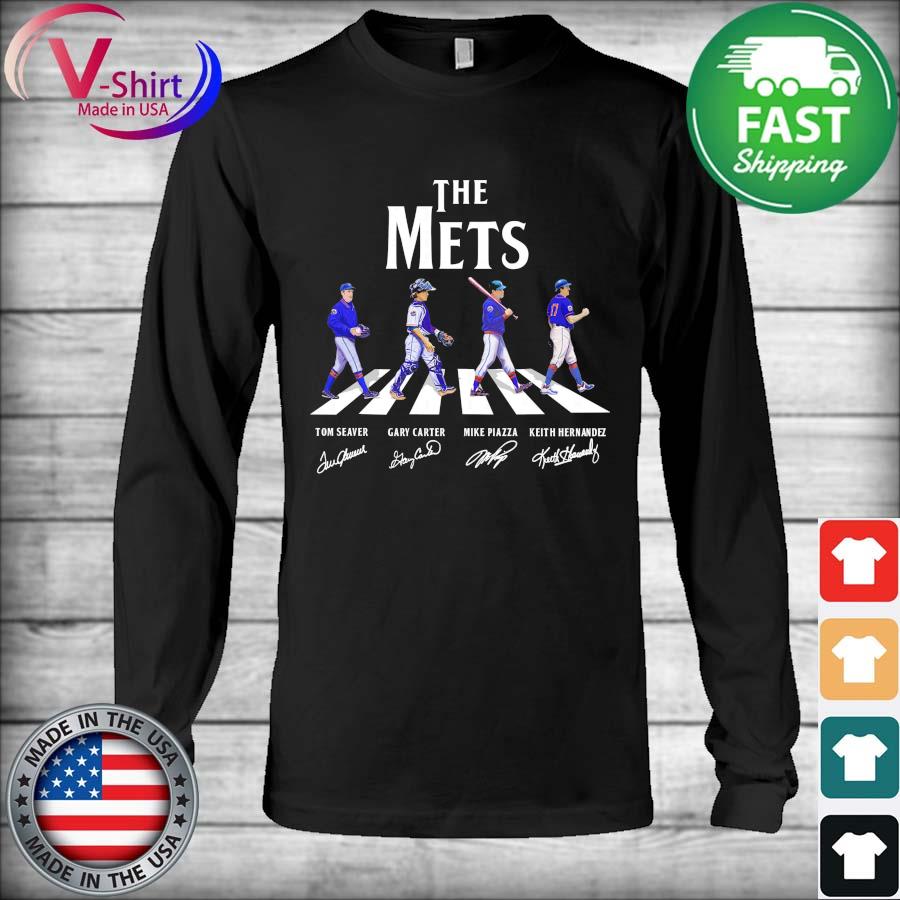 The New York Mets Tom Seaver Gary Carter Mike Piazza Keith Hernandez abbey  road signatures tee shirt, hoodie, sweater, long sleeve and tank top