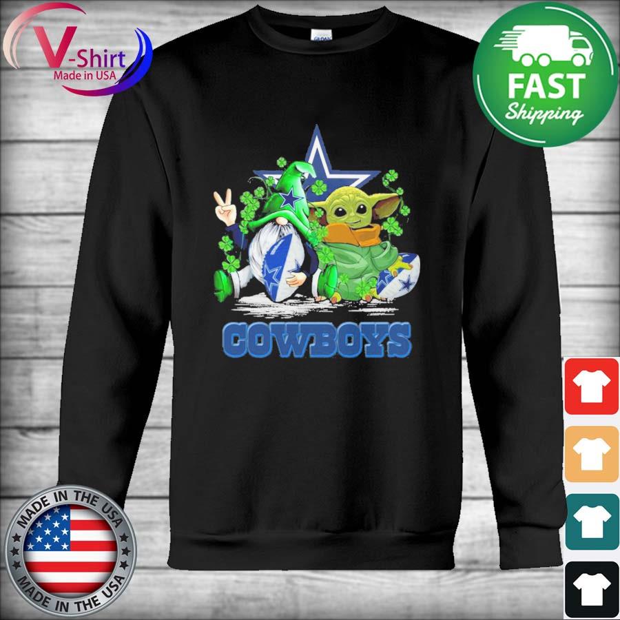 Baby Yoda and Gnomes St Patrick's Day Dallas Cowboys 2021 shirt, hoodie,  sweater, long sleeve and tank top