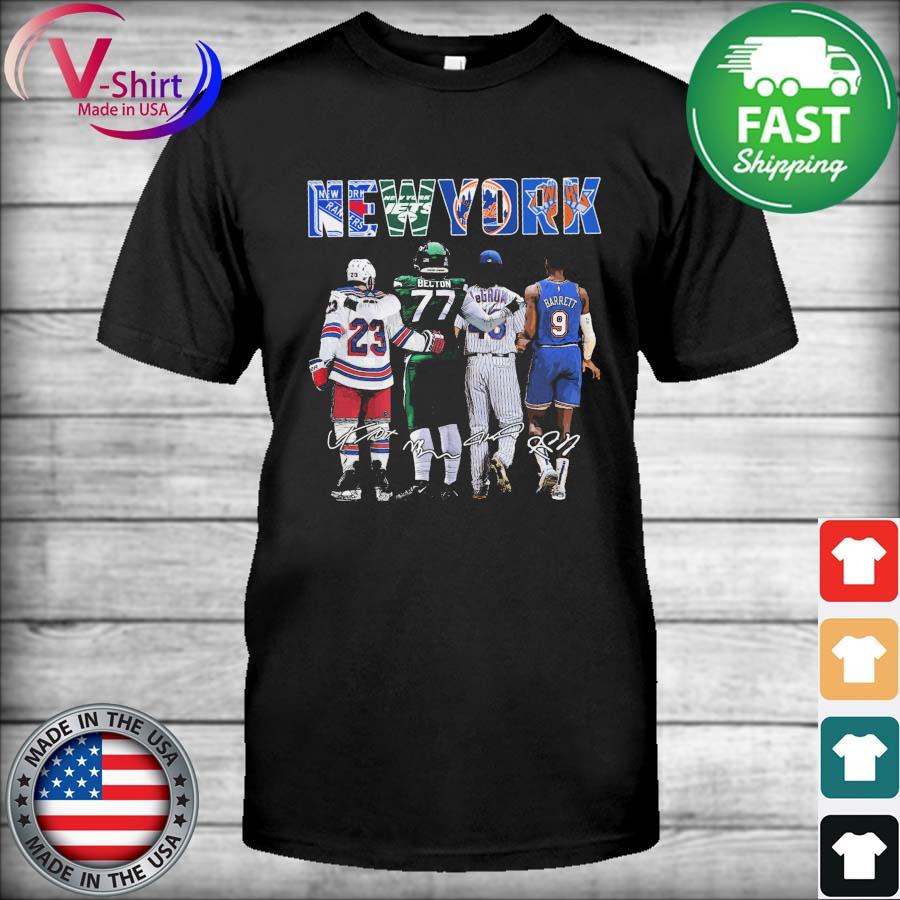 New York Rangers New York Jets New York Mets New York Knicks Becton Degrom  Barrett Mvp signatures shirt, hoodie, sweater, long sleeve and tank top